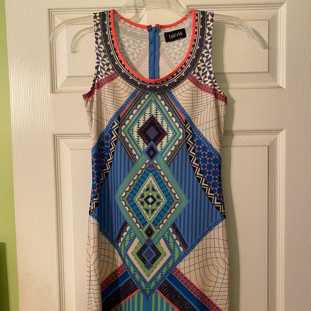 Multi-Colored fab’rik Sleeveless Dress,
